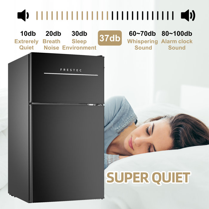 Frestec 3.0 Cu.ft Compact Refrigerator With Freezer, 2 Door Mini Fridge